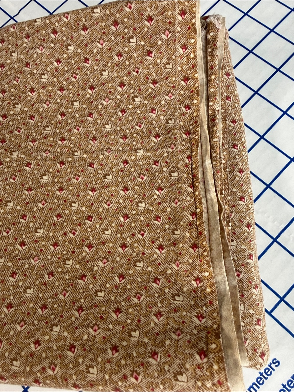 Vintage 2003 Carol Endres Fabric 1 3/4 Yds Spectrix Cabin Cloth Calico Cotton